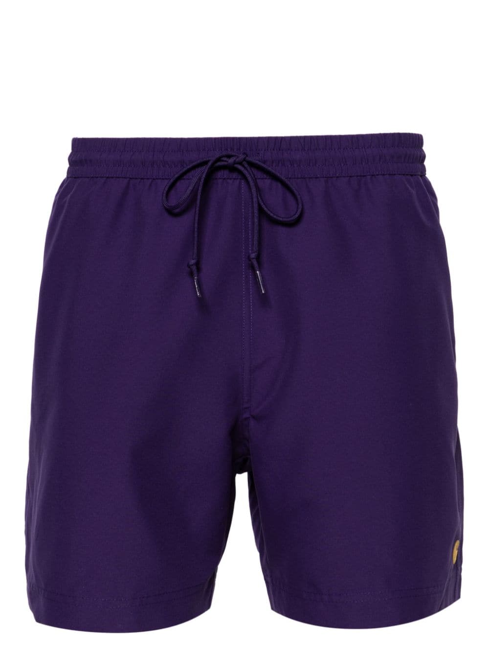 Carhartt Chase Logo刺绣泳裤 In Purple