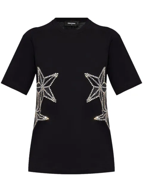 DSQUARED2 crystal-embellished cotton T-shirt Women