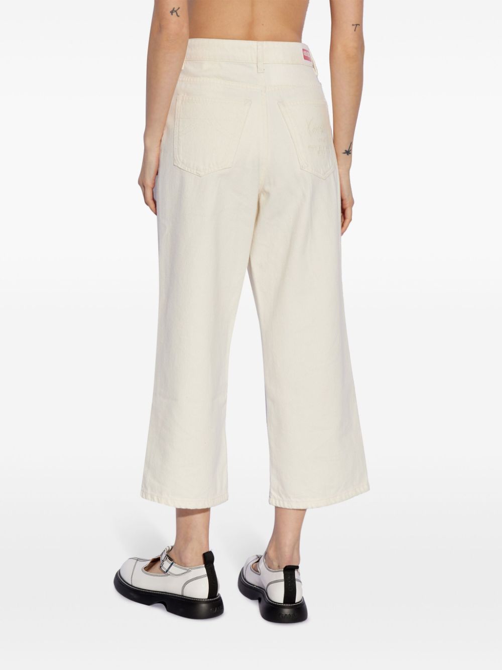 Kenzo Cropped jeans Wit