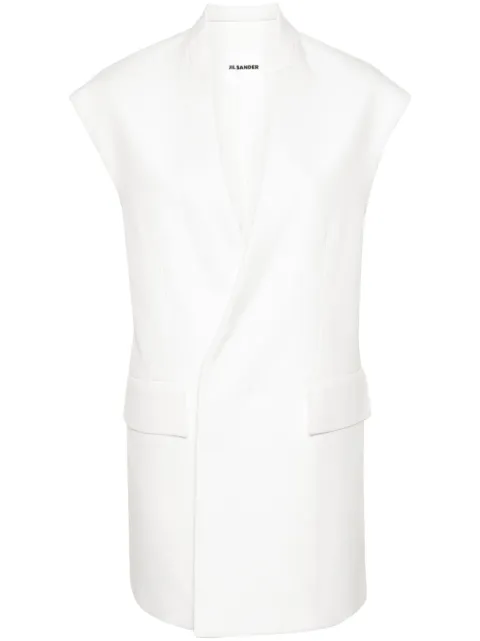 Jil Sander V-neck oversized gilet