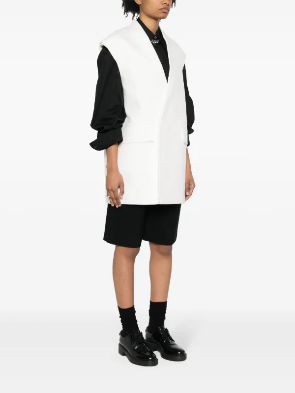 JIL SANDER 黒 Vネックベスト JIL SANDER 黒 Vネックベスト