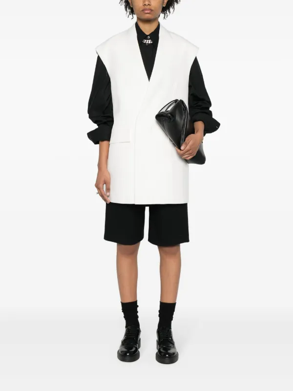 JIL SANDER 黒 Vネックベスト Jil Sander Vネックベスト | ニュートラル | FARFETCH JP