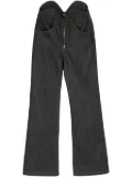 We11done uneven thigh-rise wide-leg jeans - Blue