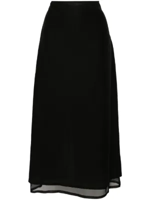 Junya Watanabe ハイウエスト プリーツスカート | ブラック | FARFETCH JP
