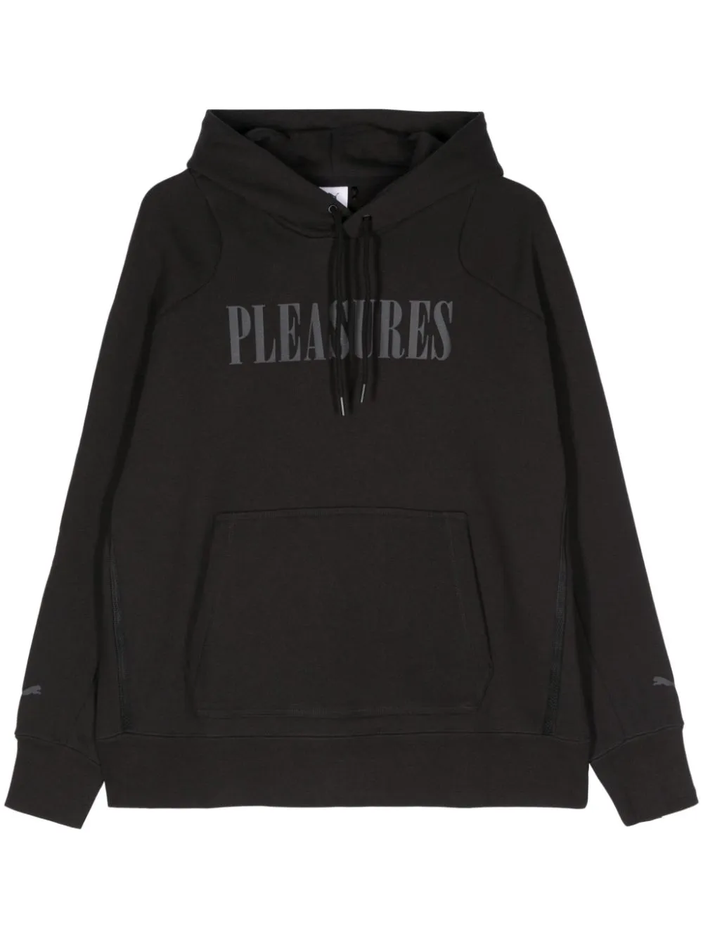 Shop Puma X Pleasures Cotton Hoodie In Black