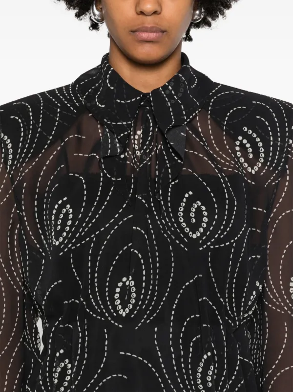 PRADA ドレス サイズ40 Prada グラフィック ドレス | ブラック | FARFETCH JP