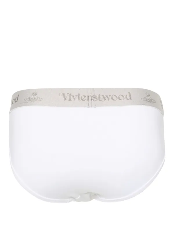 下着・アンダーウェア M1014 Vivienne Westwood TWO-PACK Briefs Vivienne Westwood Orb-motif Briefs (pack Of two) | Black
