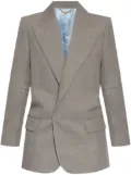 Victoria Beckham contrasting-border wool blazer - Grey