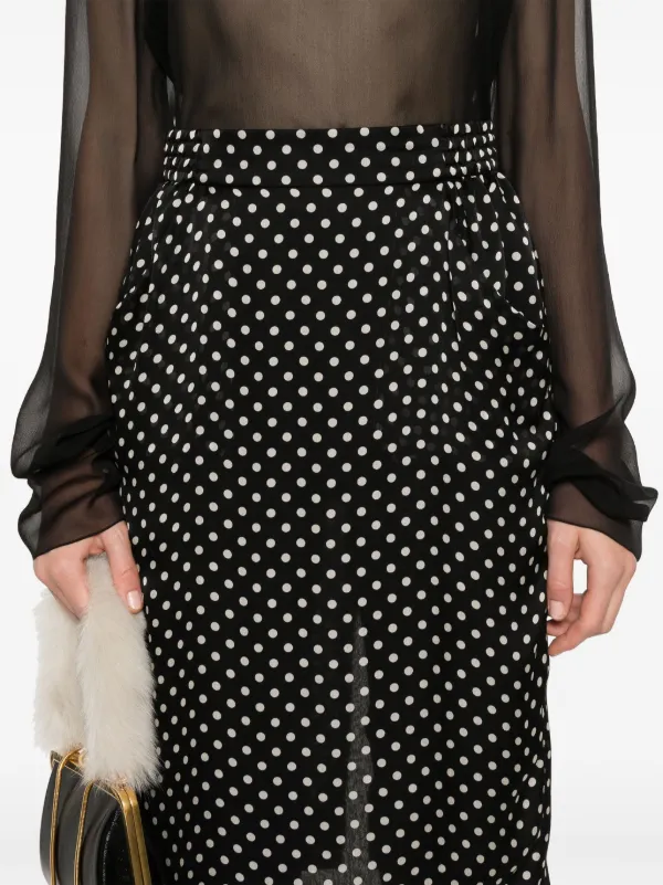 【関税＆送料込み】Saint Laurent Silk Midi Skirt SAINT LAURENT Silk skirt | NET-A-PORTER