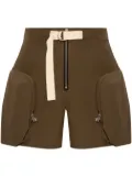 Jil Sander zip-pockets cotton shorts - Brown