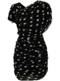 Saint Laurent polka-dot mini dress - Black