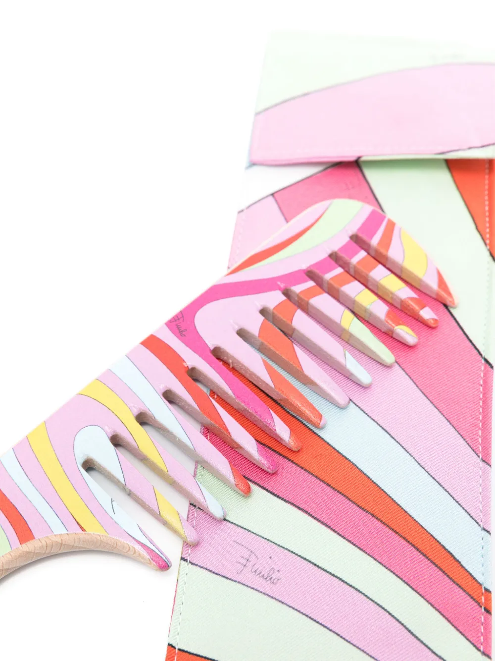 PUCCI graphic-print comb and pouch set - Roze