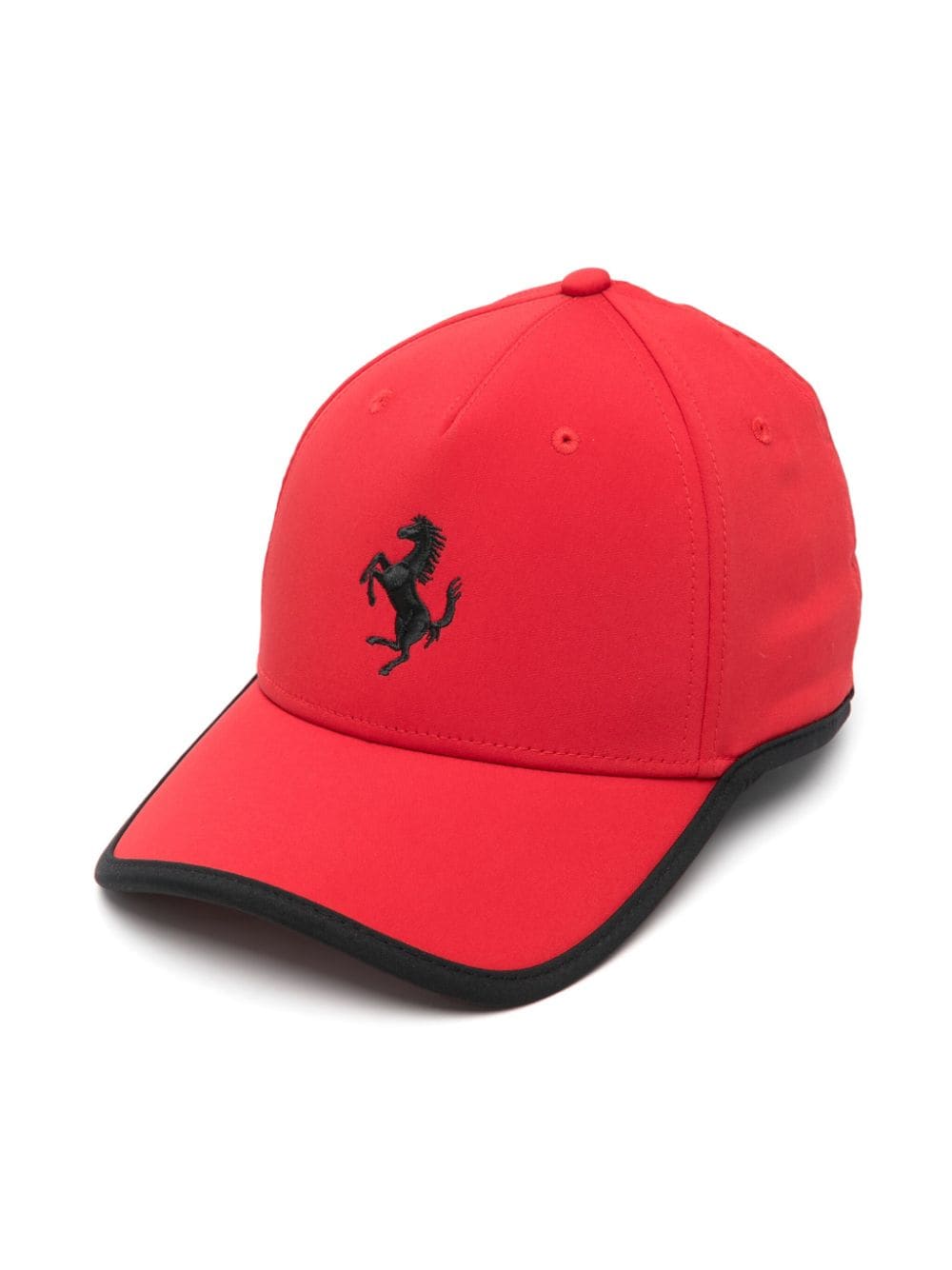 Ferrari Kids Prancing Horse-embroidered baseball cap Rood