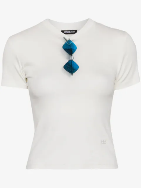 Ground Zero playera con cuello en V