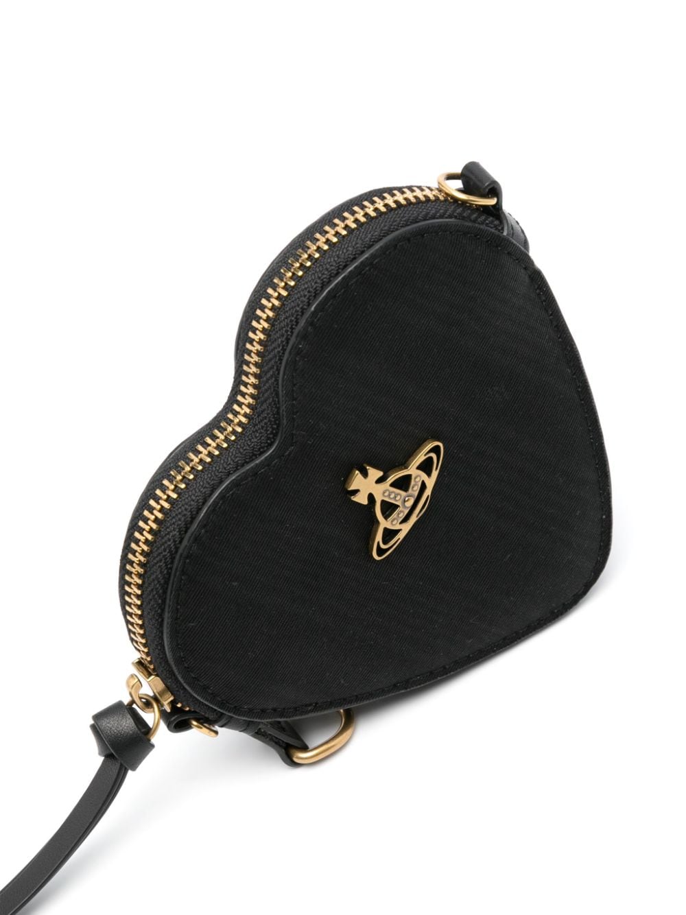 Shop Vivienne Westwood Moire Heart Mini Bag In Black