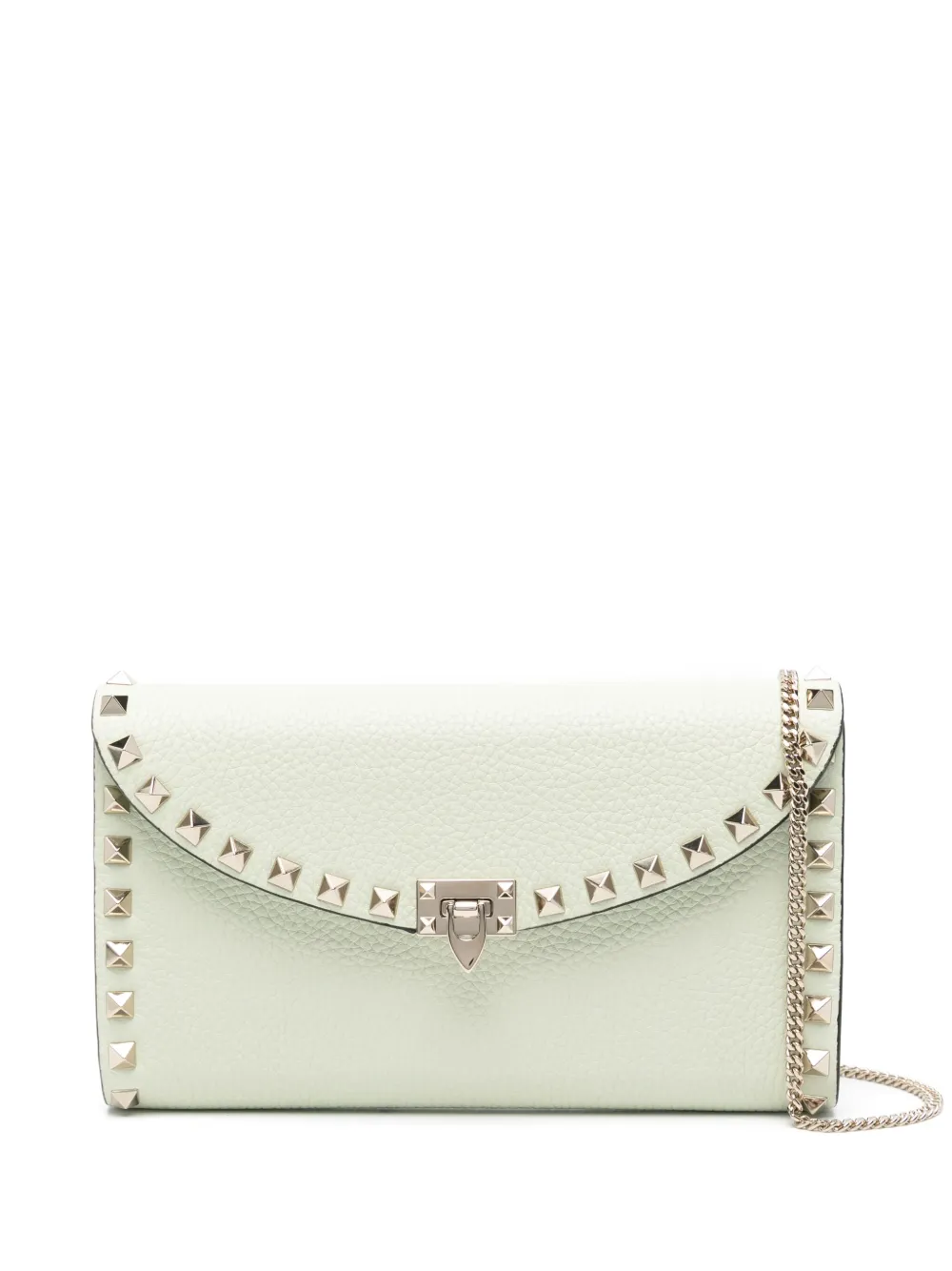 Valentino Garavani Rockstud leren clutch Groen