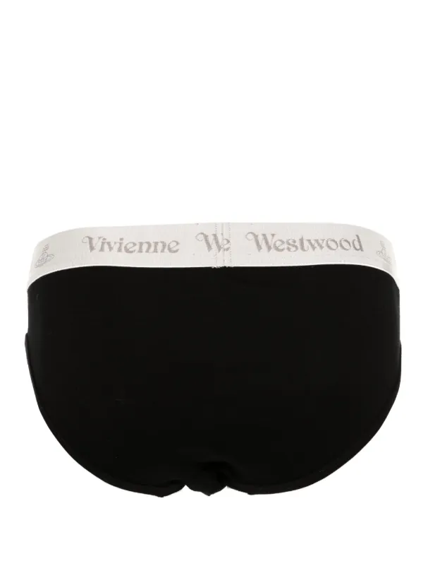 下着・アンダーウェア M1014 Vivienne Westwood TWO-PACK Briefs Vivienne Westwood Orb-motif Briefs (pack Of two) | Black