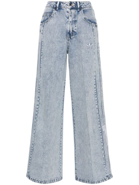 adidas jeans anchos con tiro alto