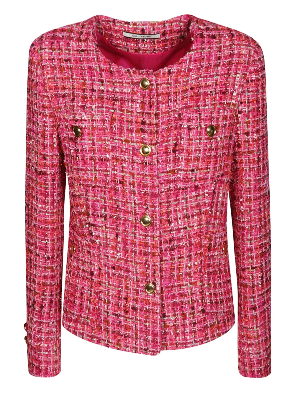 Tagliatore buttoned tweed jacket | Pink | Image 1