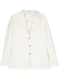 Brunello Cucinelli single-breasted twill blazer - Neutrals