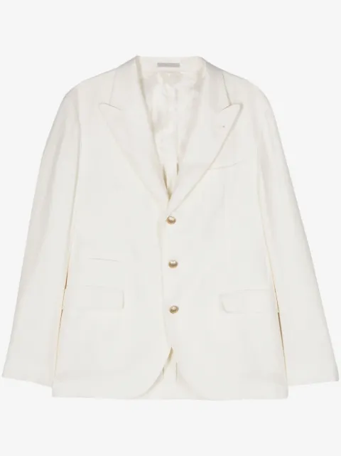 Brunello Cucinelli single-breasted twill blazer