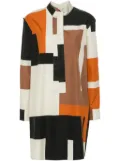 FENDI colour-block cotton dress - Orange