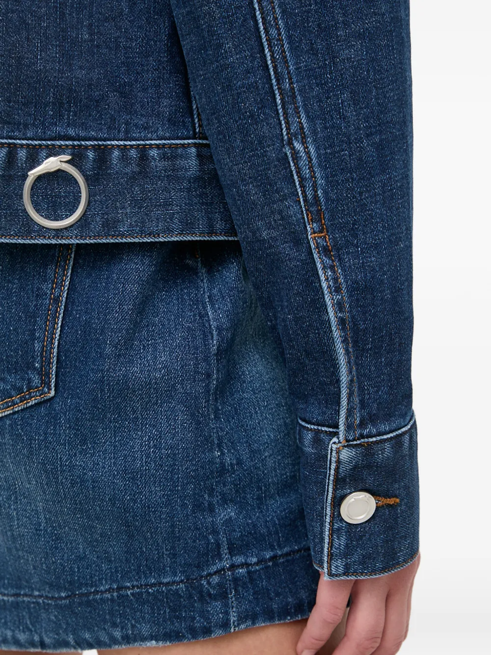 Trussardi Button-up denim jack Blauw