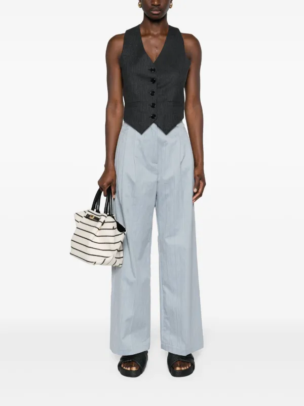 Tela Edamame high-waist Palazzo Trousers | Grey | FARFETCH