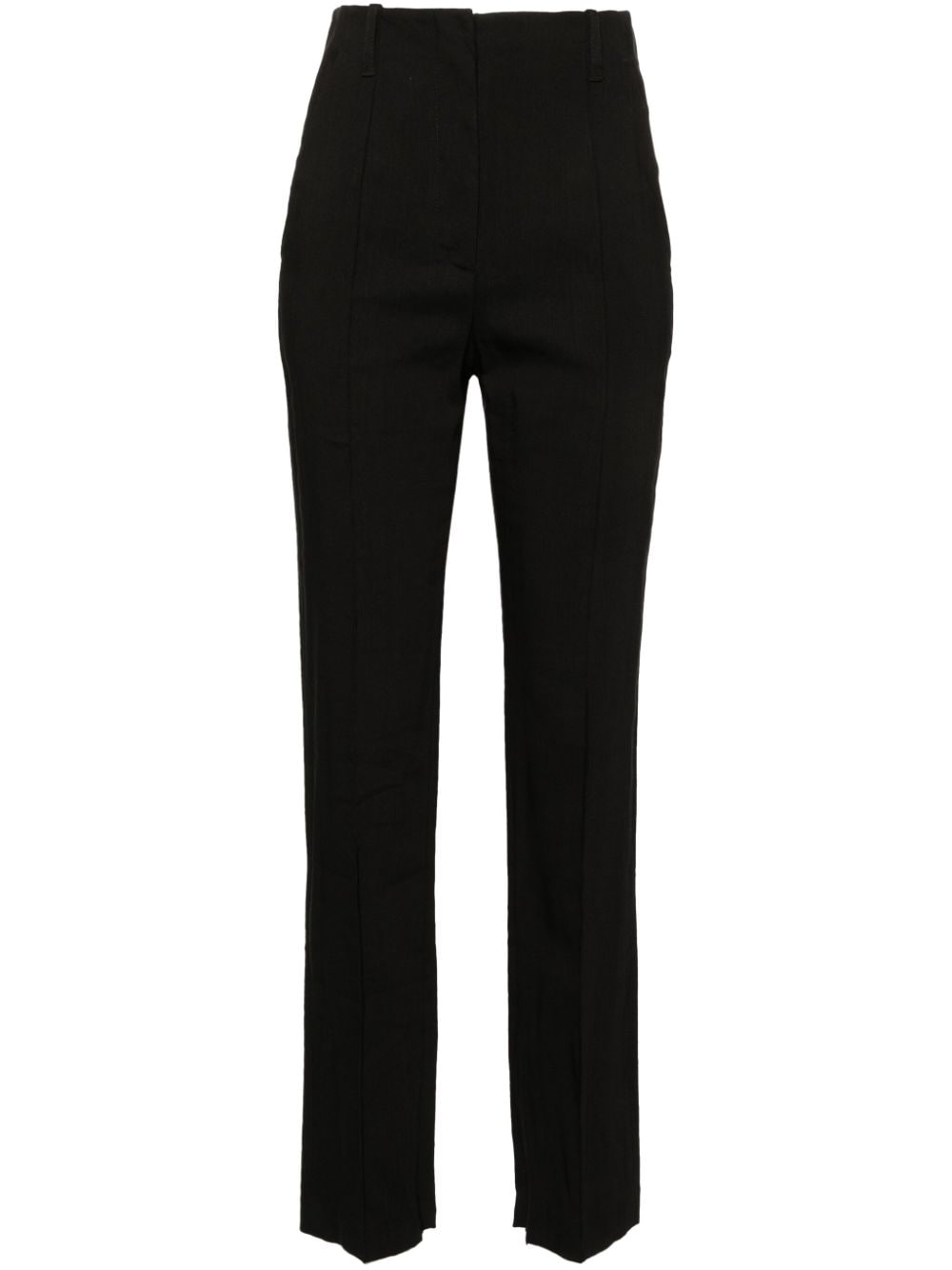Tela High-waisted Slim-fit Trousers In Schwarz