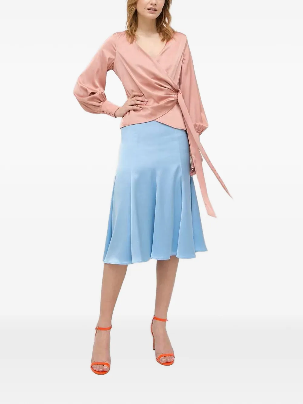 Trussardi Flared Midi Skirt - Blue 