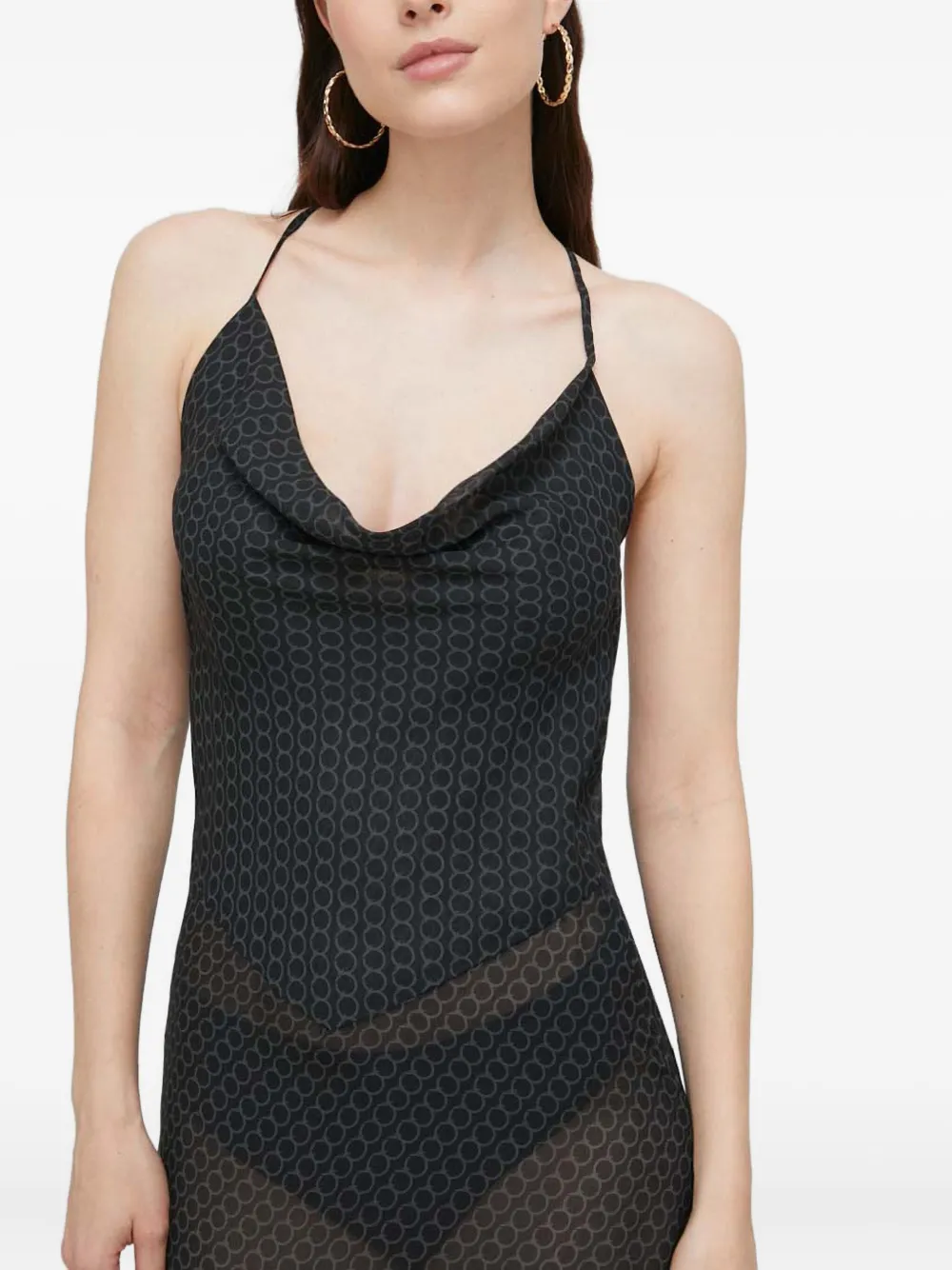 Trussardi Open-back Maxi Dress In Black