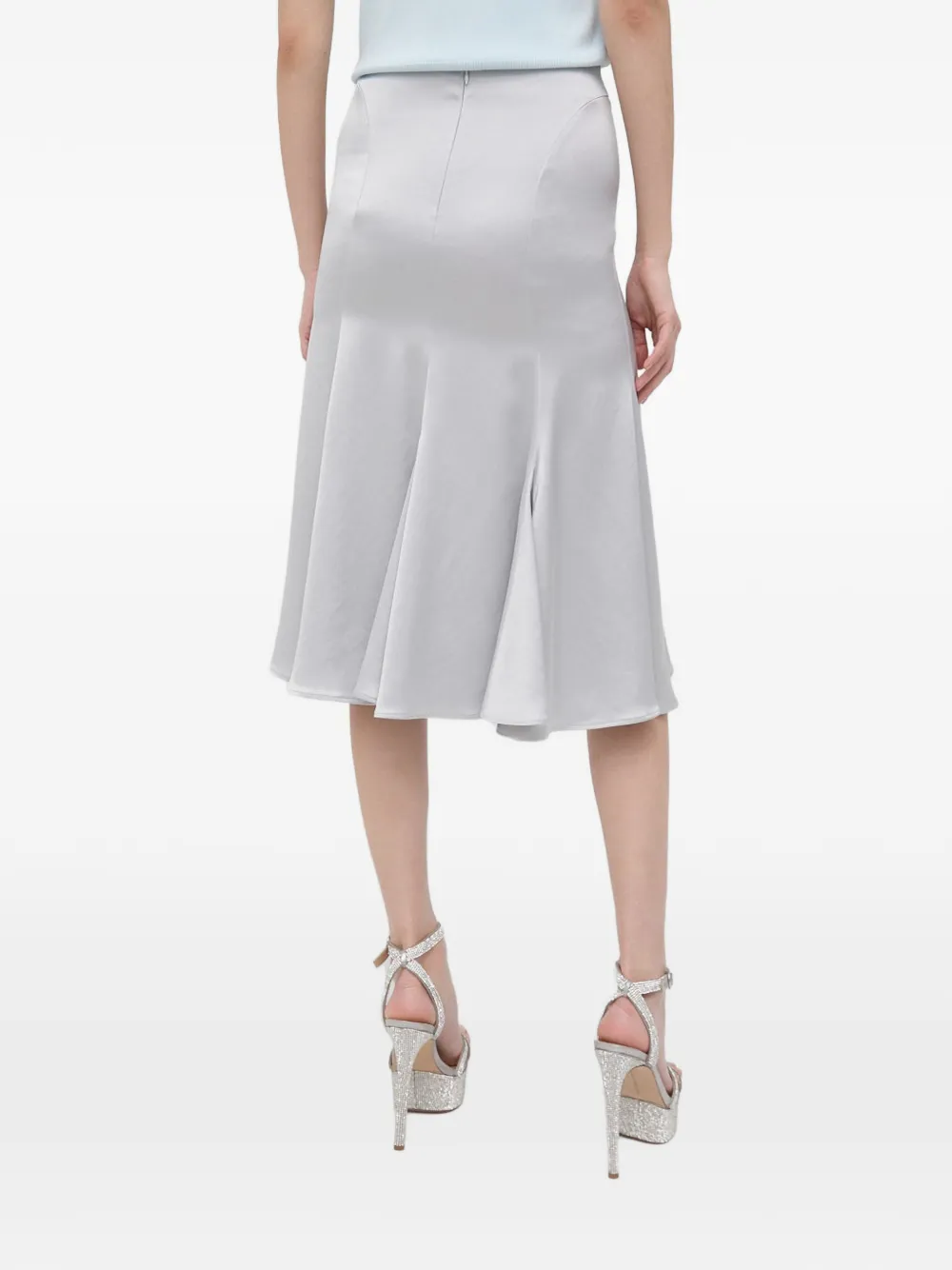  Trussardi Flared Midi Skirt - Grey 