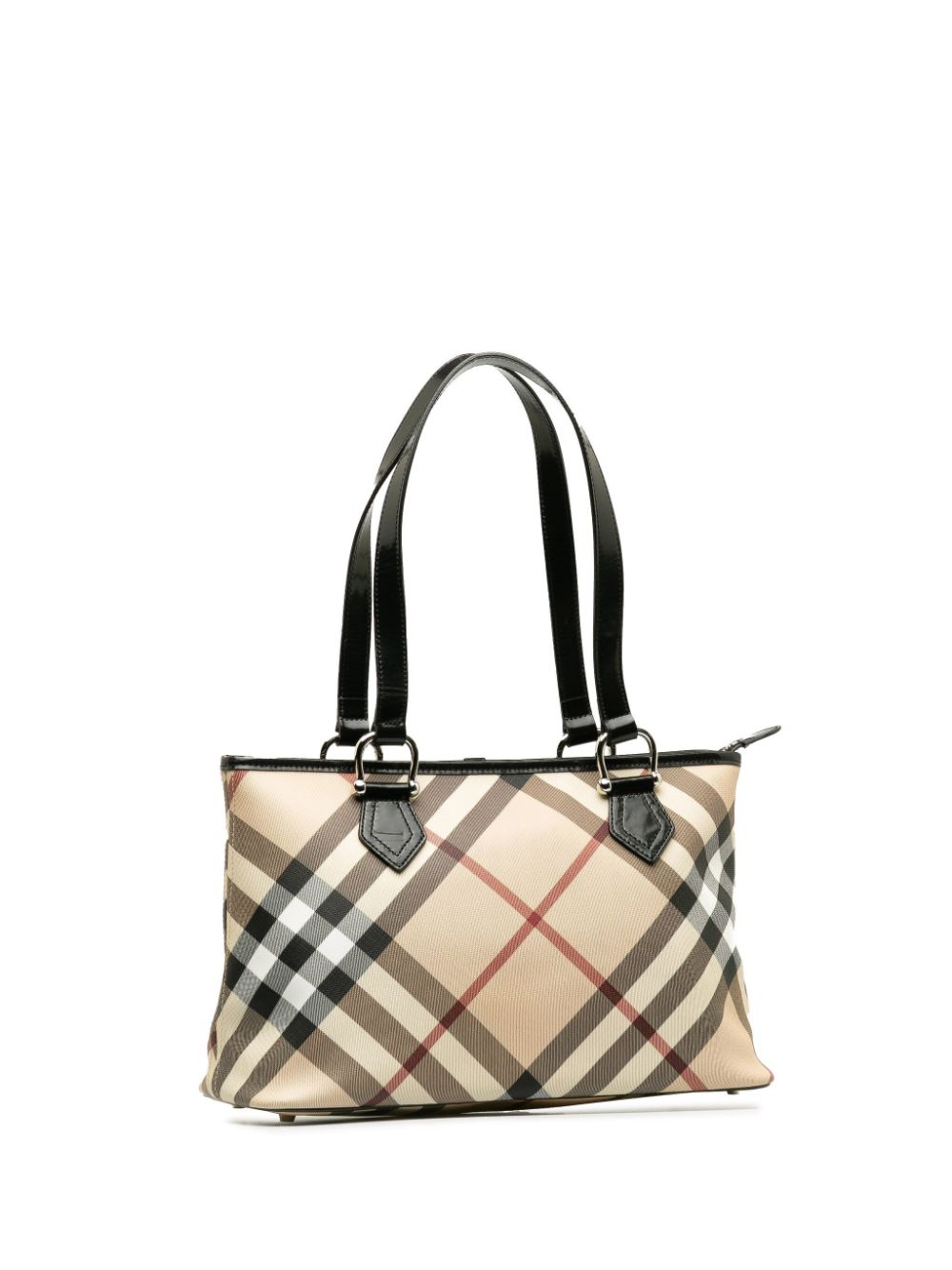 Pre-owned Burberry 2000-2017 Supernova Check Tote Bag In Brown