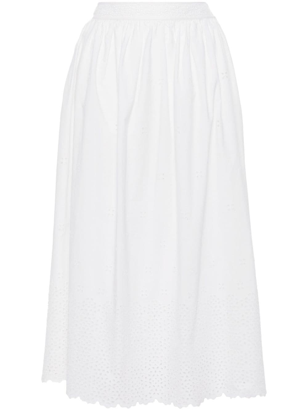 Shop Ulla Johnson Marisol Midi Skirt In White