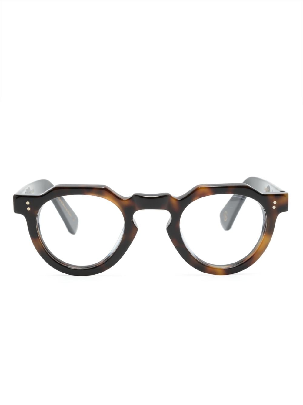 Lesca Crown Pantos-frame Glasses In Gray