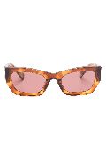 Miu Miu Eyewear Miu Glimpse rectangle-frame sunglasses - Brown