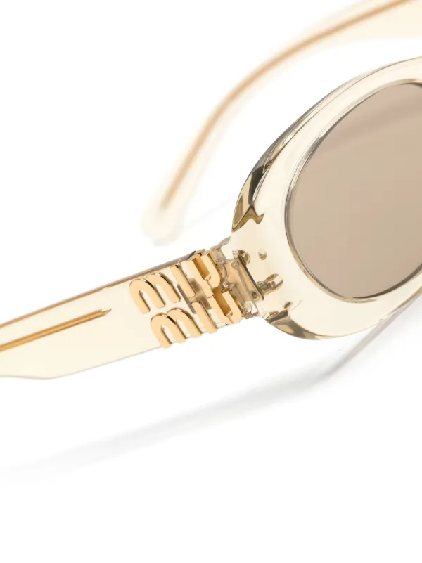 【MIU MIU】Glimpseオーバルサングラス Miu Miu Eyewear Miu Glimpse オーバルフレーム サングラス
