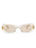 Miu Miu Eyewear Miu Glimpse oval-frame sunglasses - Yellow