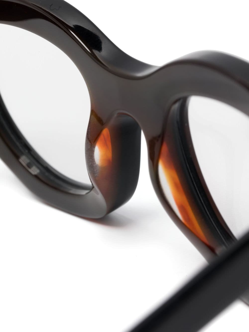 Lesca Ovni bril met geometrisch montuur Zwart