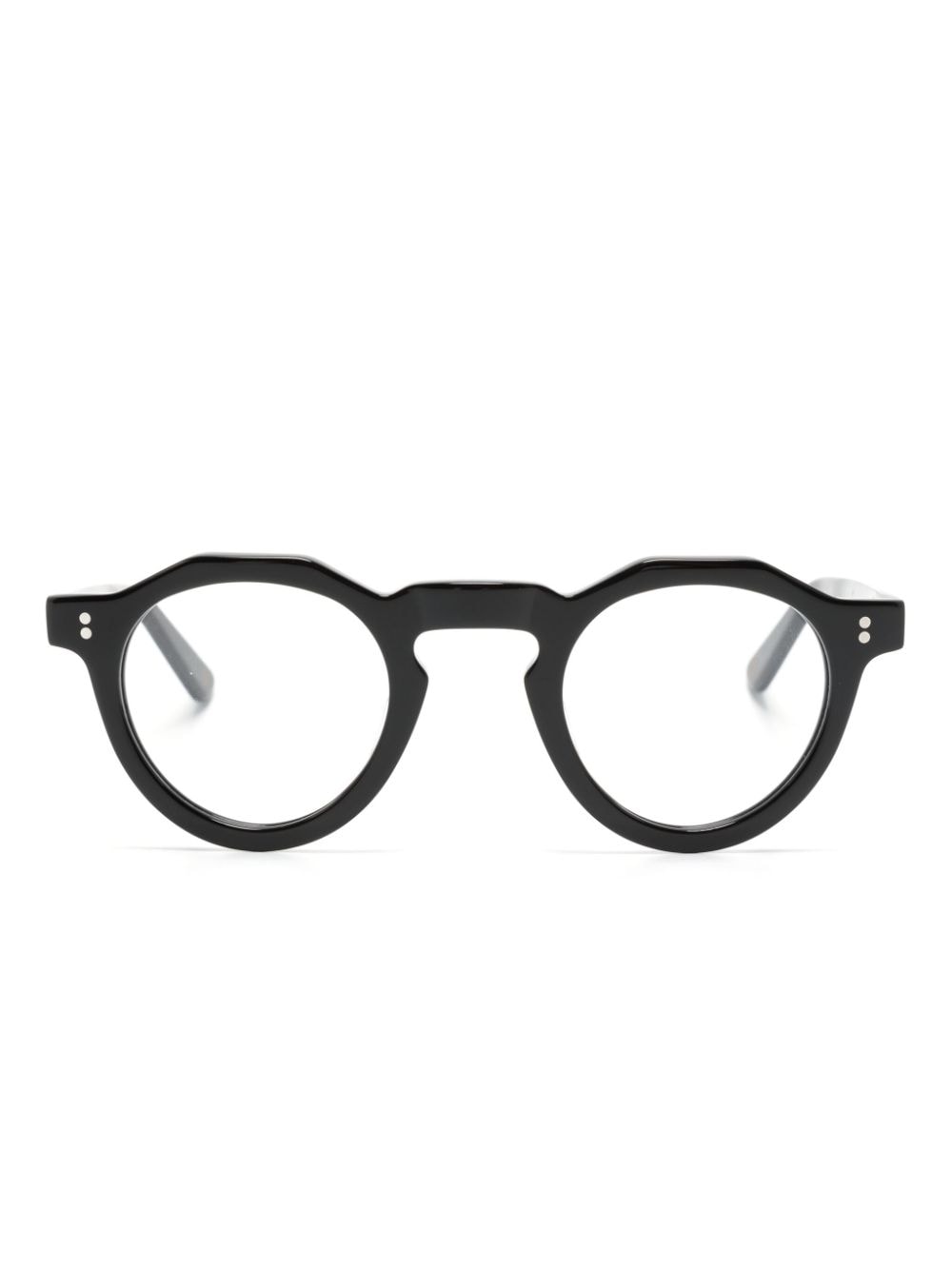 Lesca Pica round-frame glasses Zwart