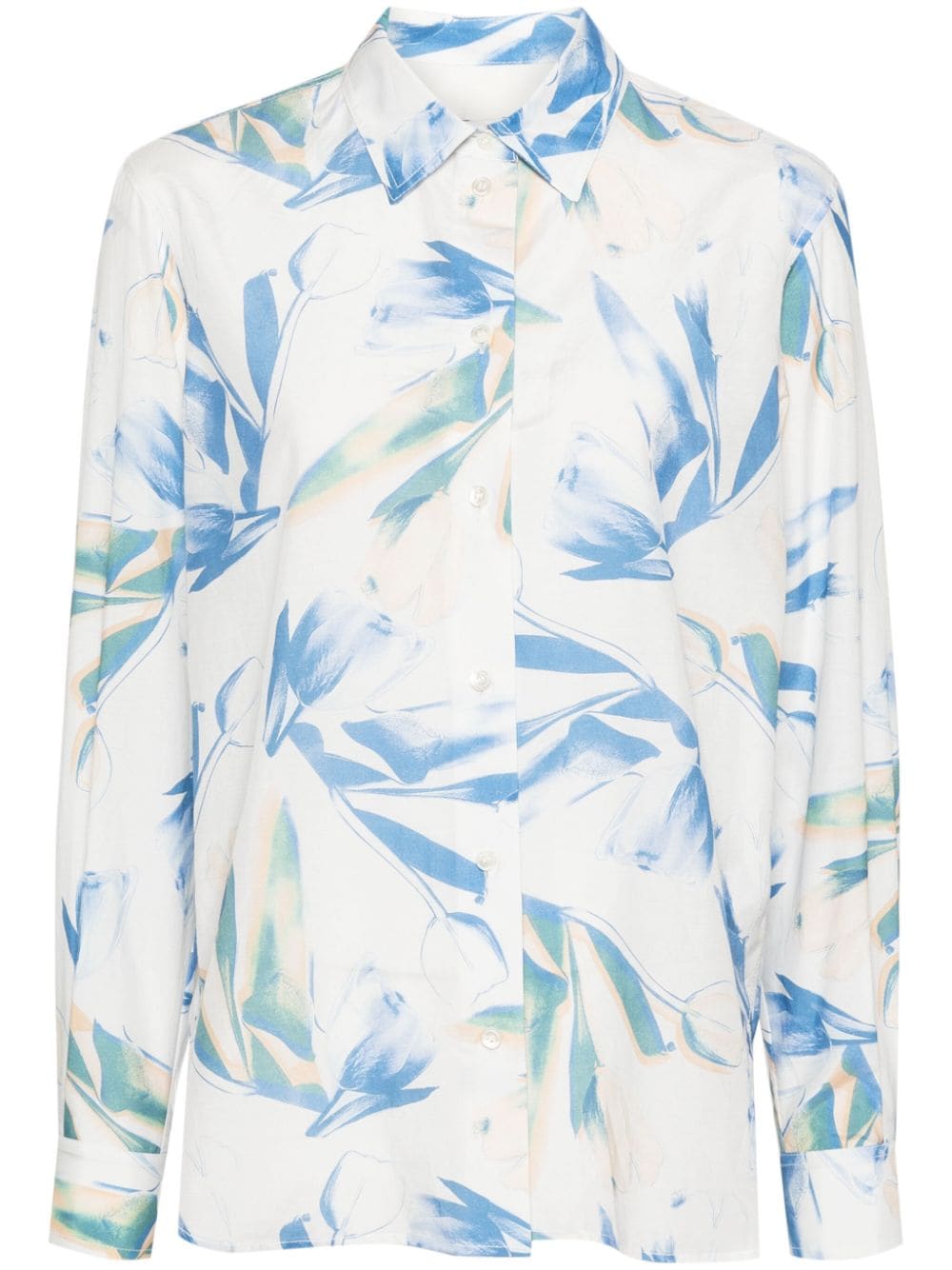 Paul Smith Tulip-print shirt Blauw