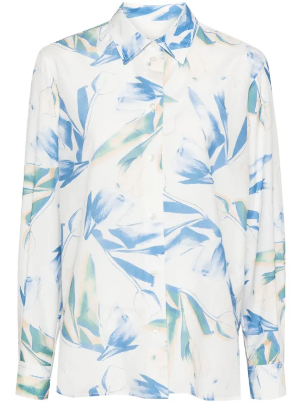 Paul Smith Tulip-print Shirt in Blue