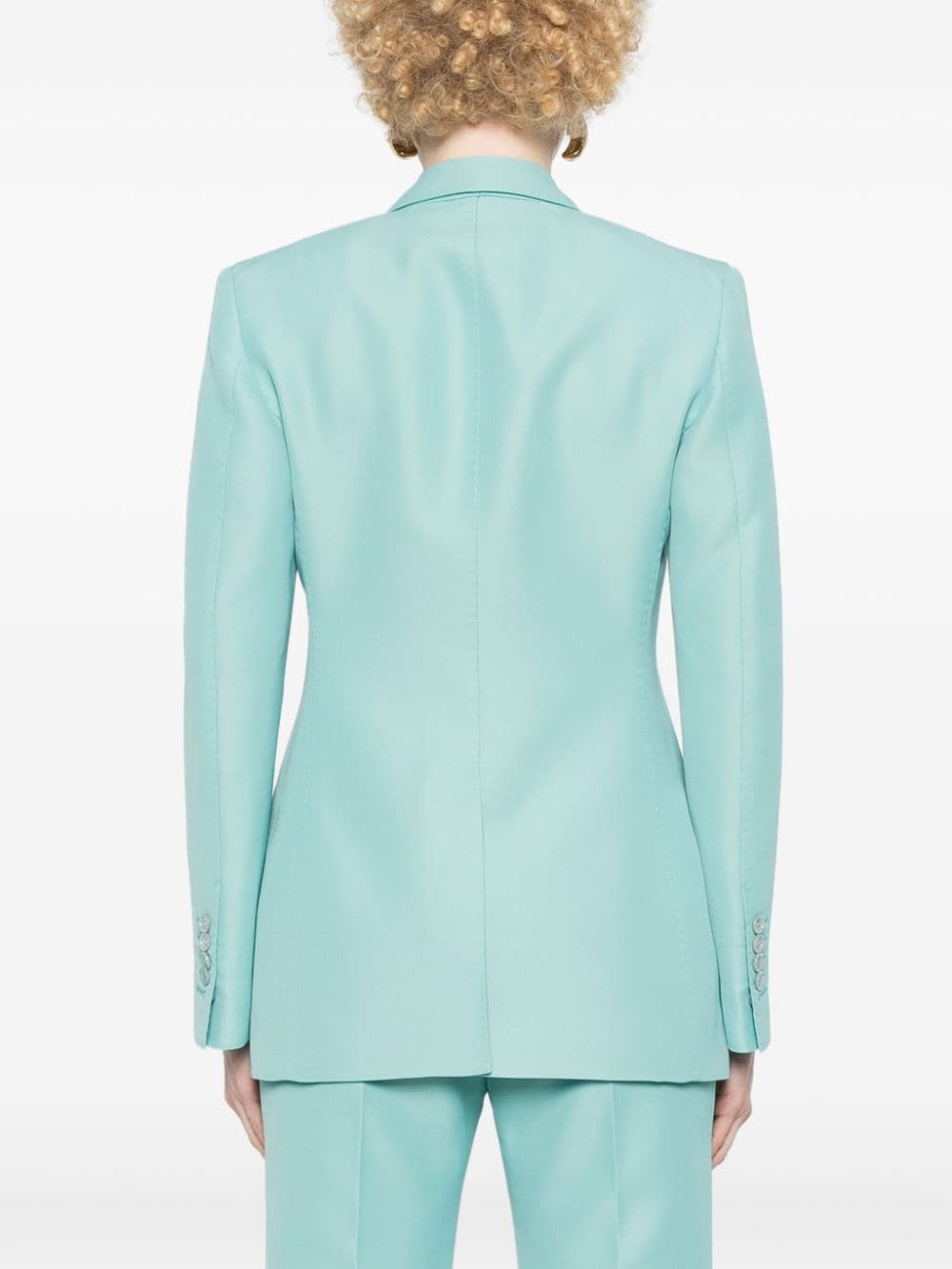 Shop Tom Ford Double-breasted Blazer In Blue