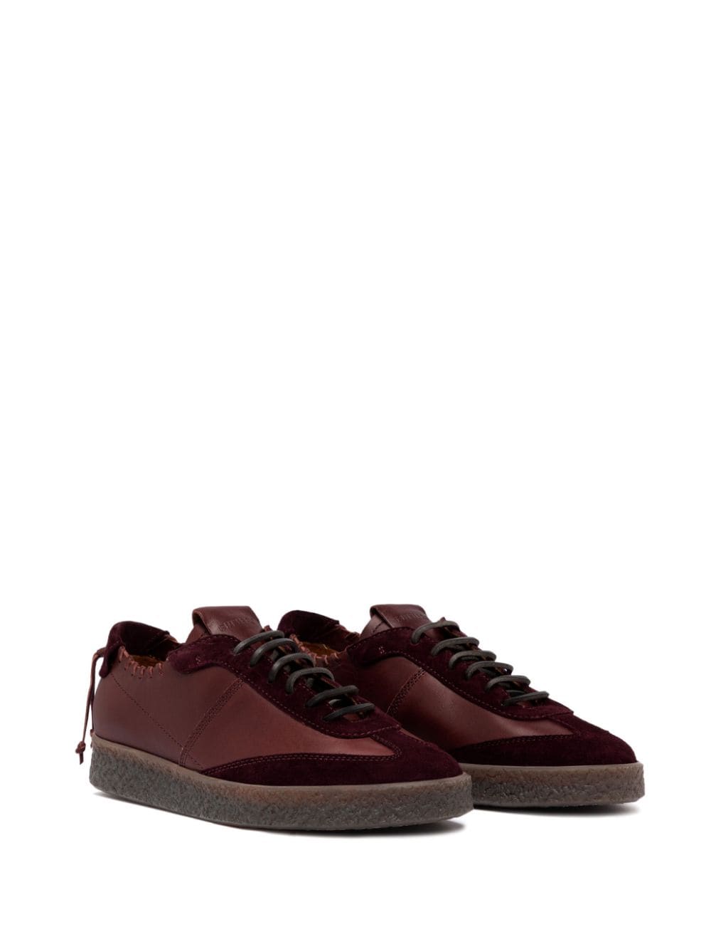 Shop Buttero Panelled Lace-up Sneakers In Red