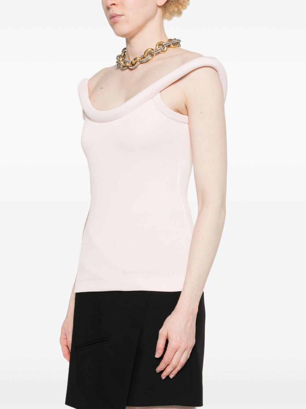 Shop Alexander Mcqueen 3d-detailing Sleeveless Top In Pink