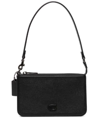 Coach logo patch Leather Mini Bag Black FARFETCH