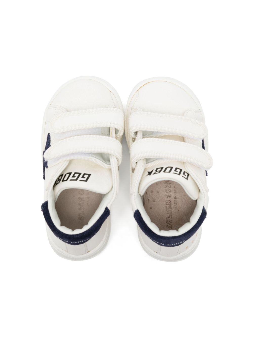 Golden Goose Kids June leather sneakers White