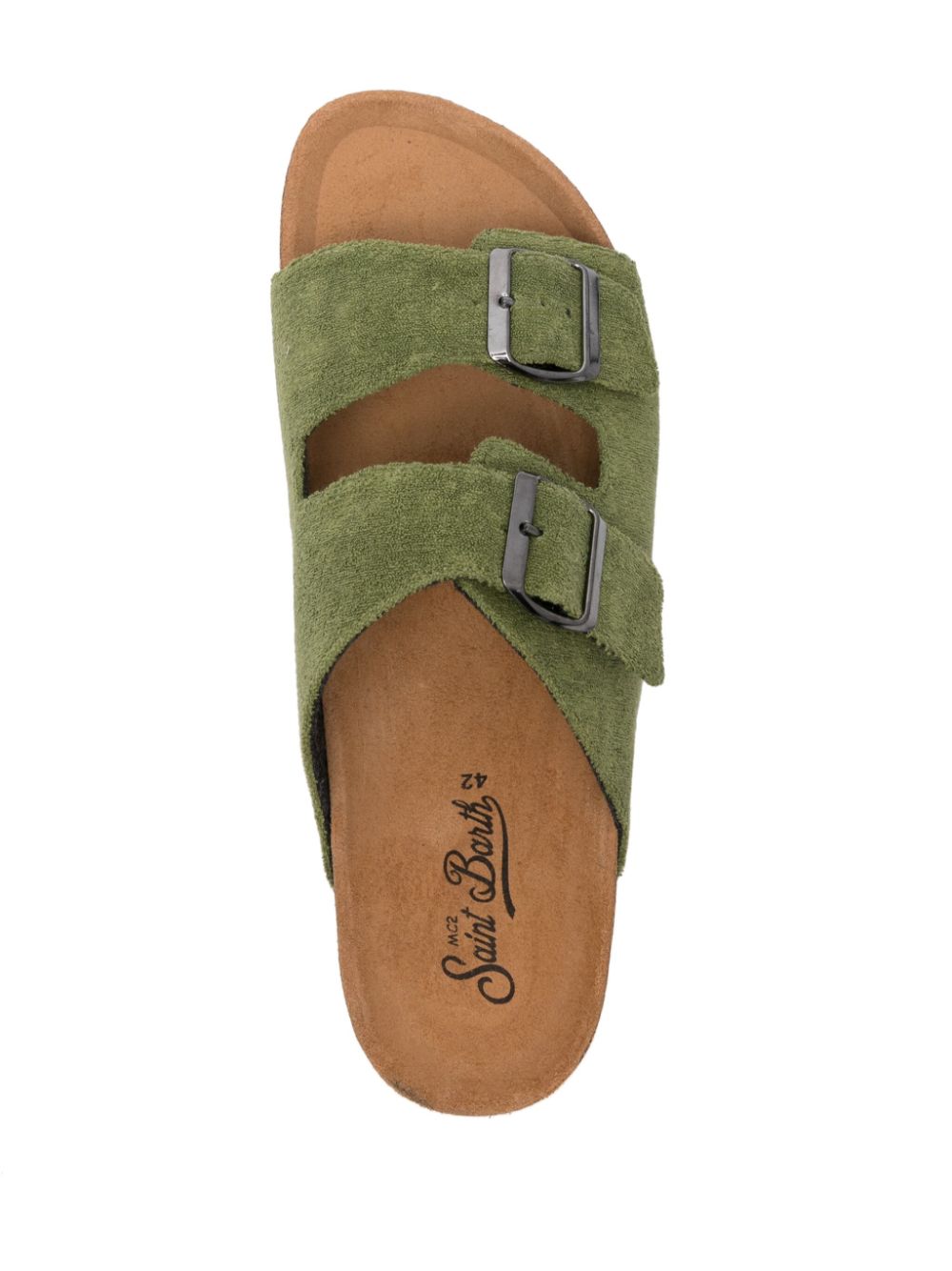 MC2 Saint Barth terrycloth open-toe sandals Green