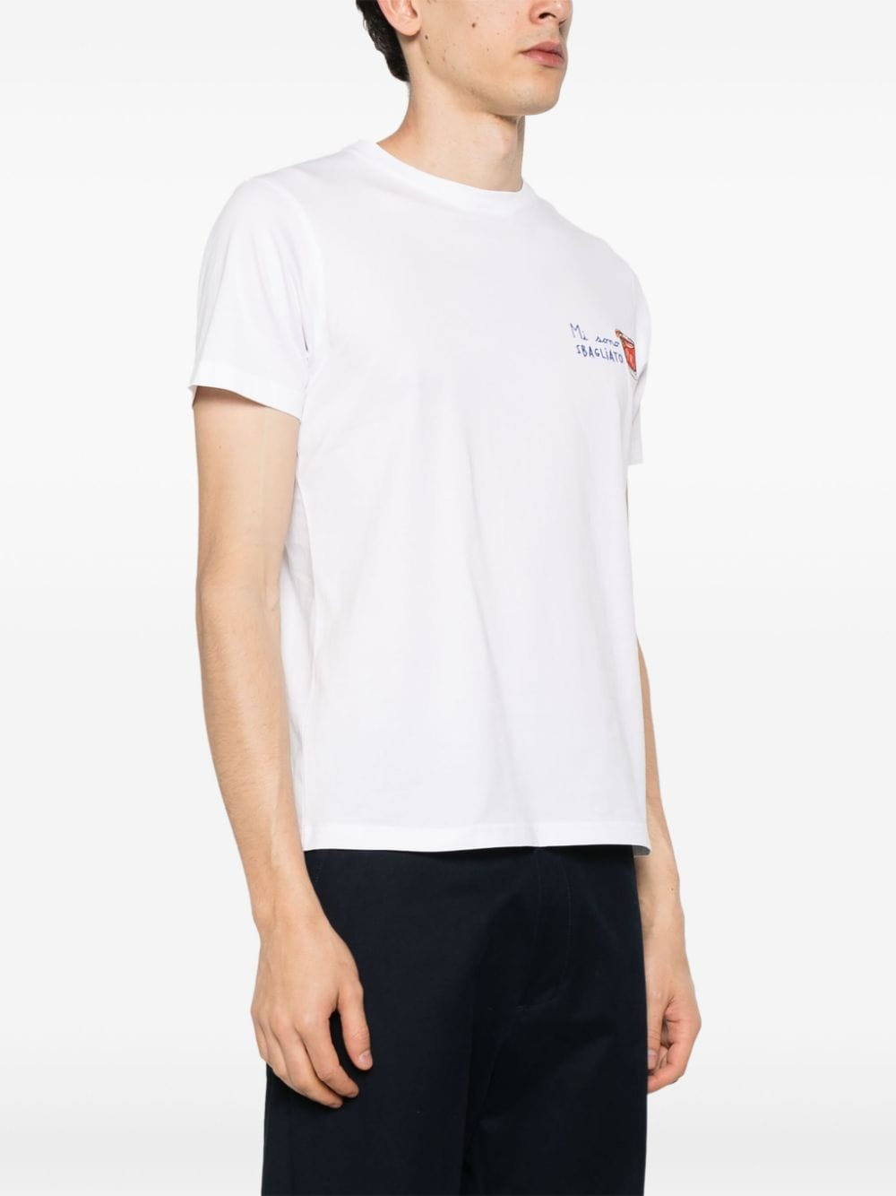 Shop Mc2 Saint Barth Portofino Cotton T-shirt In White
