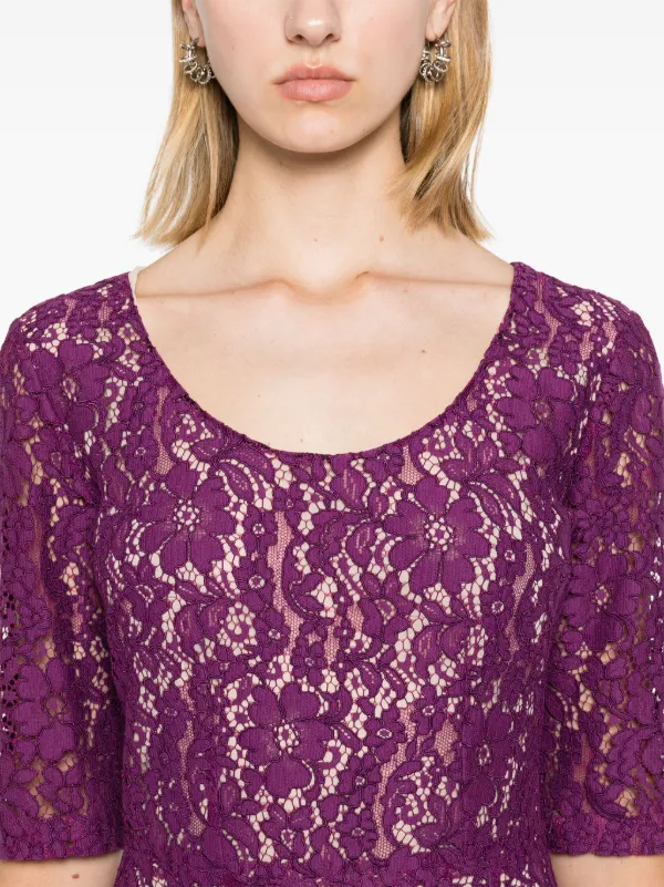 strapless open back dress Lavender Haze Lace Midi Dress – impromptu boutique